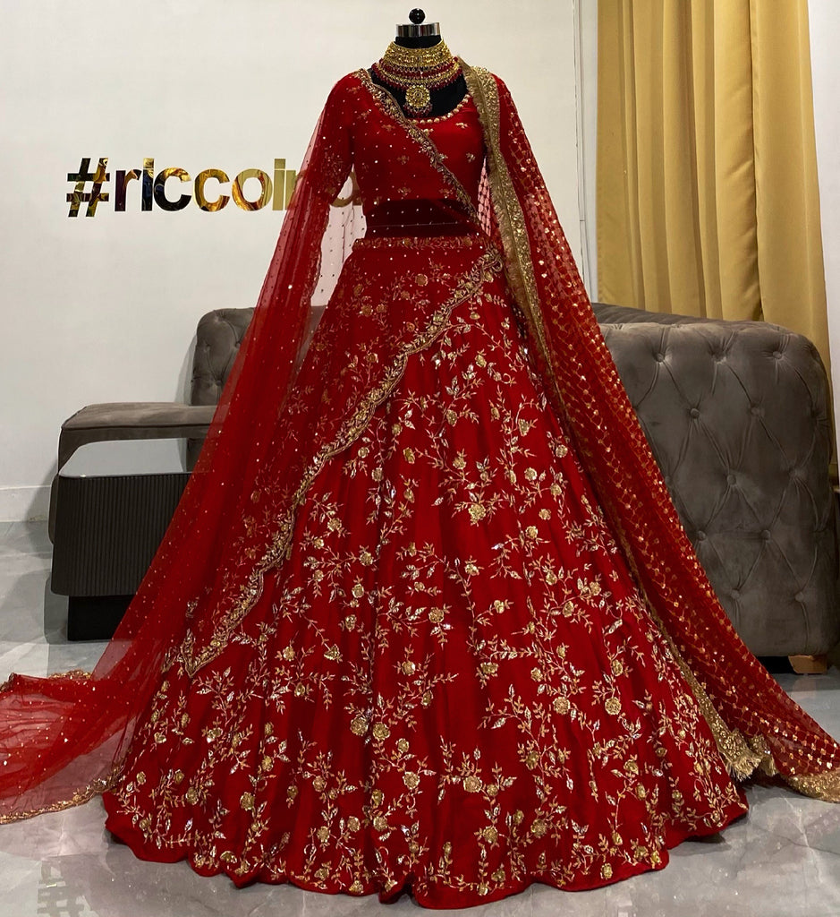 Red 2024 bridal frock