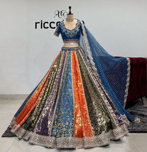 MULTI-COLOURED BENARSI LEHENGA