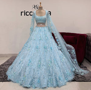 MINT BLUE LEHENGA