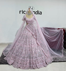 PASTEL PINK BRIDAL LEHENGA