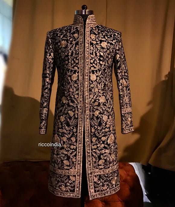 Heavy embroidery dori work sherwani