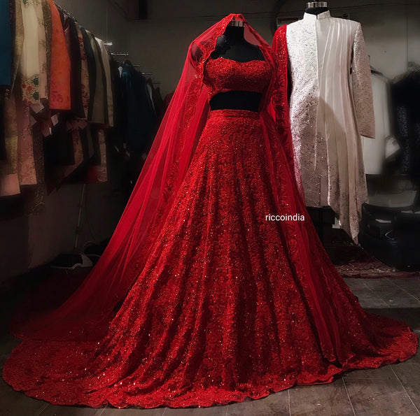 Black all hand embroidered sherwani paired with same color inner suit and  Red turban matching with the bridal. visit our stores for more ❤️ |  Instagram